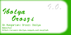 ibolya oroszi business card
